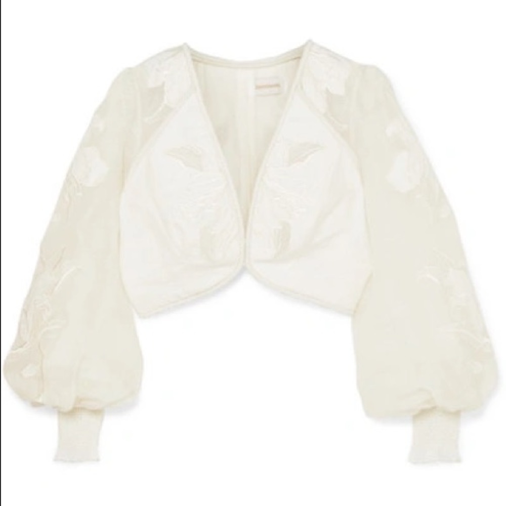 ISO: Zimmermann Corsage Cropped Top in White